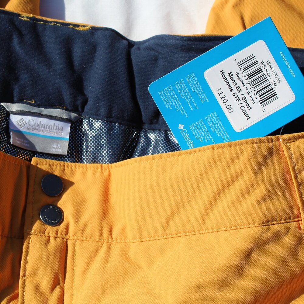 NWT COLUMBIA OMNI-TECH BUGABOO IV HOMMES WORK & SNOW PANTS SIZE 6X SHORT